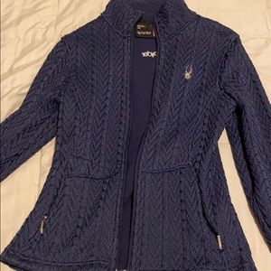 Blue spyder sweater jacket